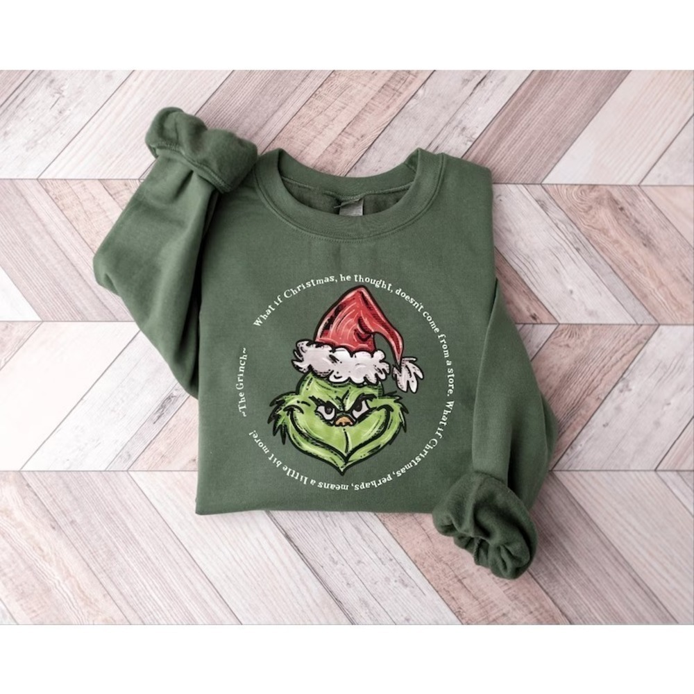 Grinch Christmas Sweatshirt Grinch Sweatshirt Christmas Sweatshirt